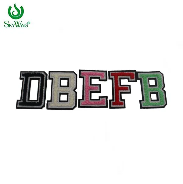 Embroidered letter cloth paste  Computer embroidery embroidered hot adhesive tape paste Torn pants clothing badge