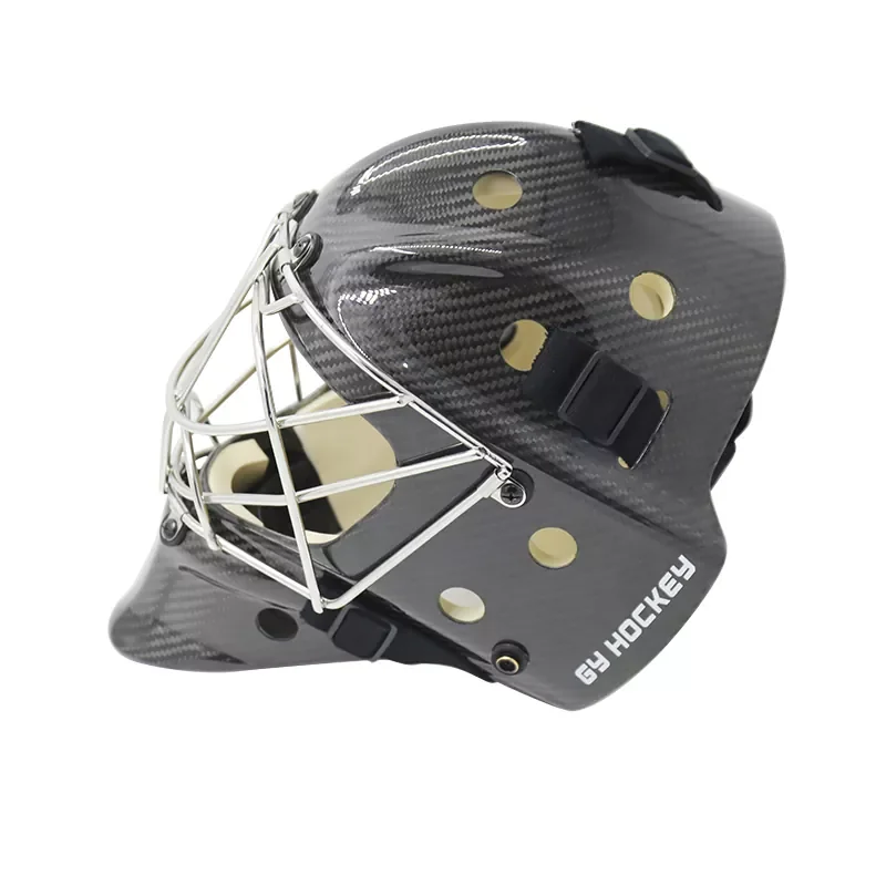 Wholesale Carbon Fiber Strong Protection Ice Hockey Goalie Helmet with Cage