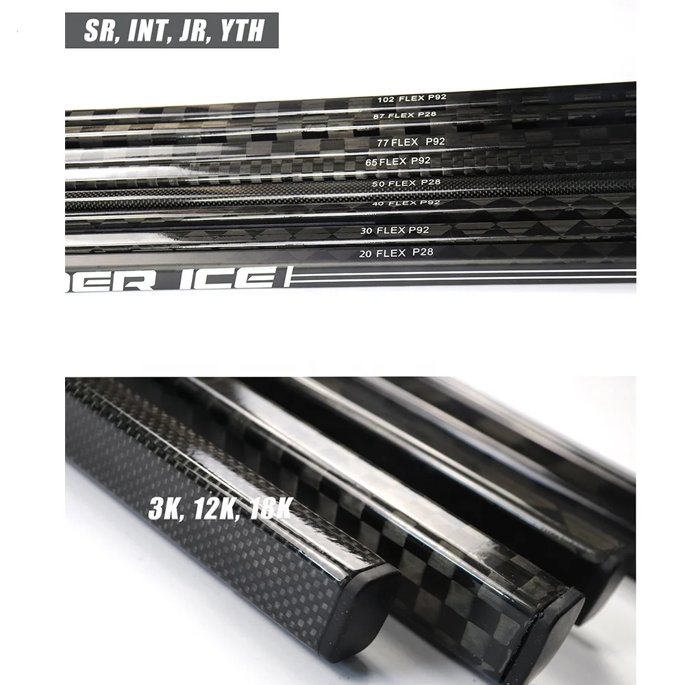 New Tech P92M P90TM Giptac Professional Custom Composite carbon ice hockey sticks from from china hockey sticks factory