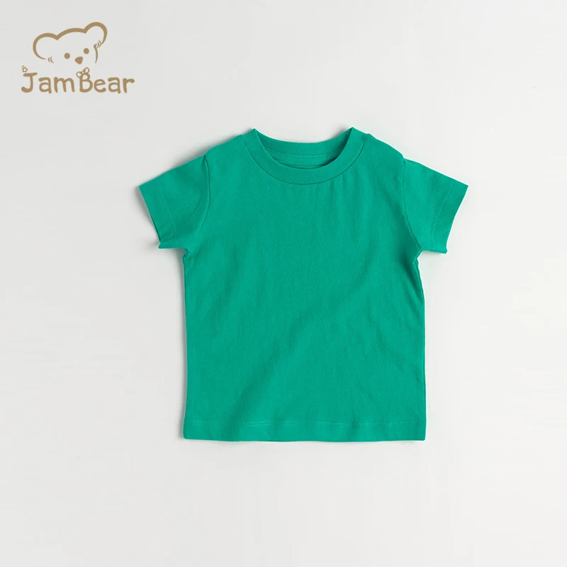 
JamBear organic baby t shirt Baby Short Sleeve eco friendly T shirt Plain No Brand T shirt Organic Cotton Newborn Baby Clothing  (1600216583645)