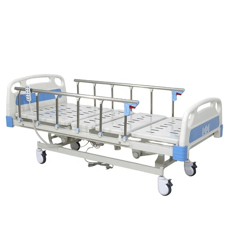 BT-AE011 ISO/CE 5 функции электрического больничной койке с большими поручнями интенсивной терапии ICU кровать АБС-пластик рельсы колеса матрацев в