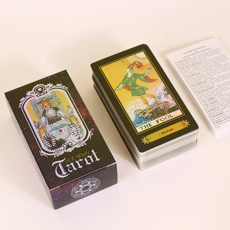 Tarot card A.E.Whaite tarot card with guidebook  full color high quality customised  tarot cards
