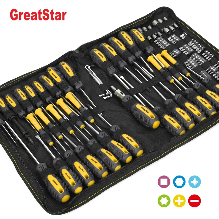 Greatstar OEM or ODM professional tool sets 130pc Screwdriver Set Precision screwdriver bits