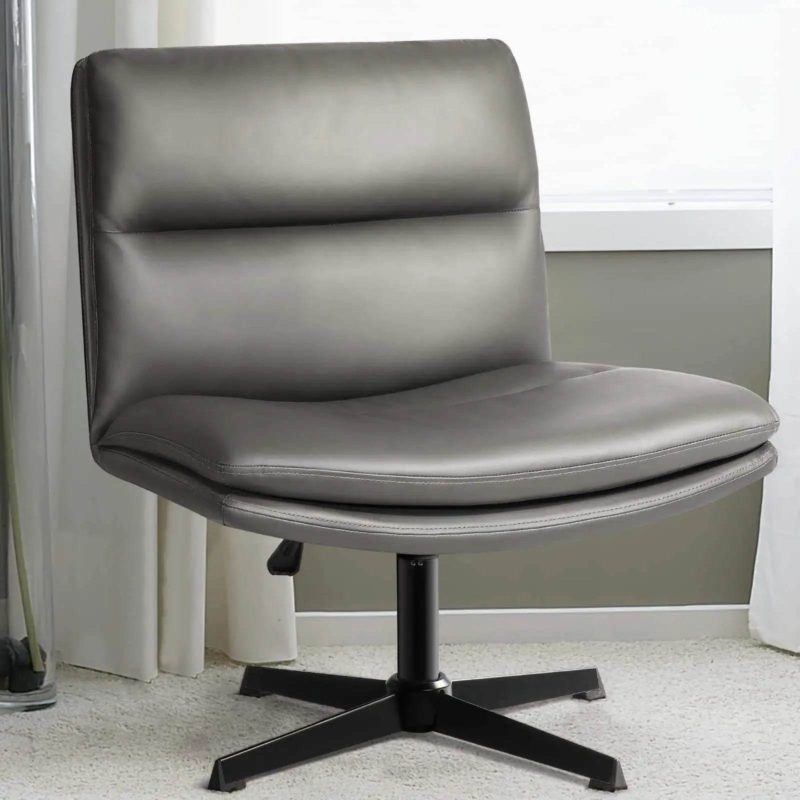 High Quality Durable Using Various Guaranteed Quality PU Leather Home Office Chair With Back Support
