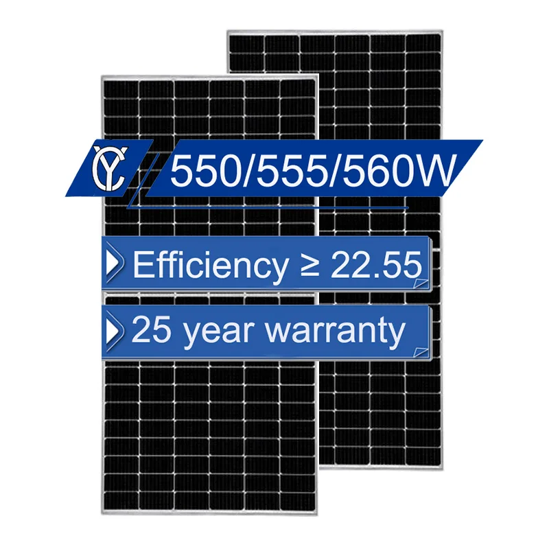 High Efficiency 550w 555w Solar Panel 560w Pv Module Price for Home Use Jiangsu Solar Power System Mono PERC Half Cell Dark Blue