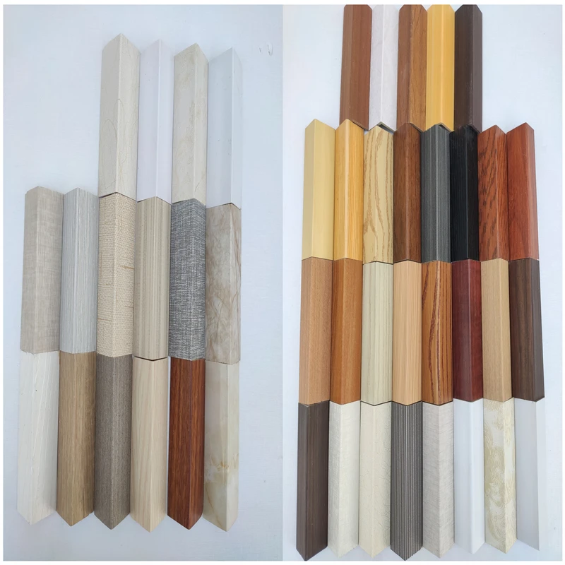Factory Price Indoor Decoration Skirting Board PVC Film Cladding Polymer Baseboard WPC Moulding Skirting Line