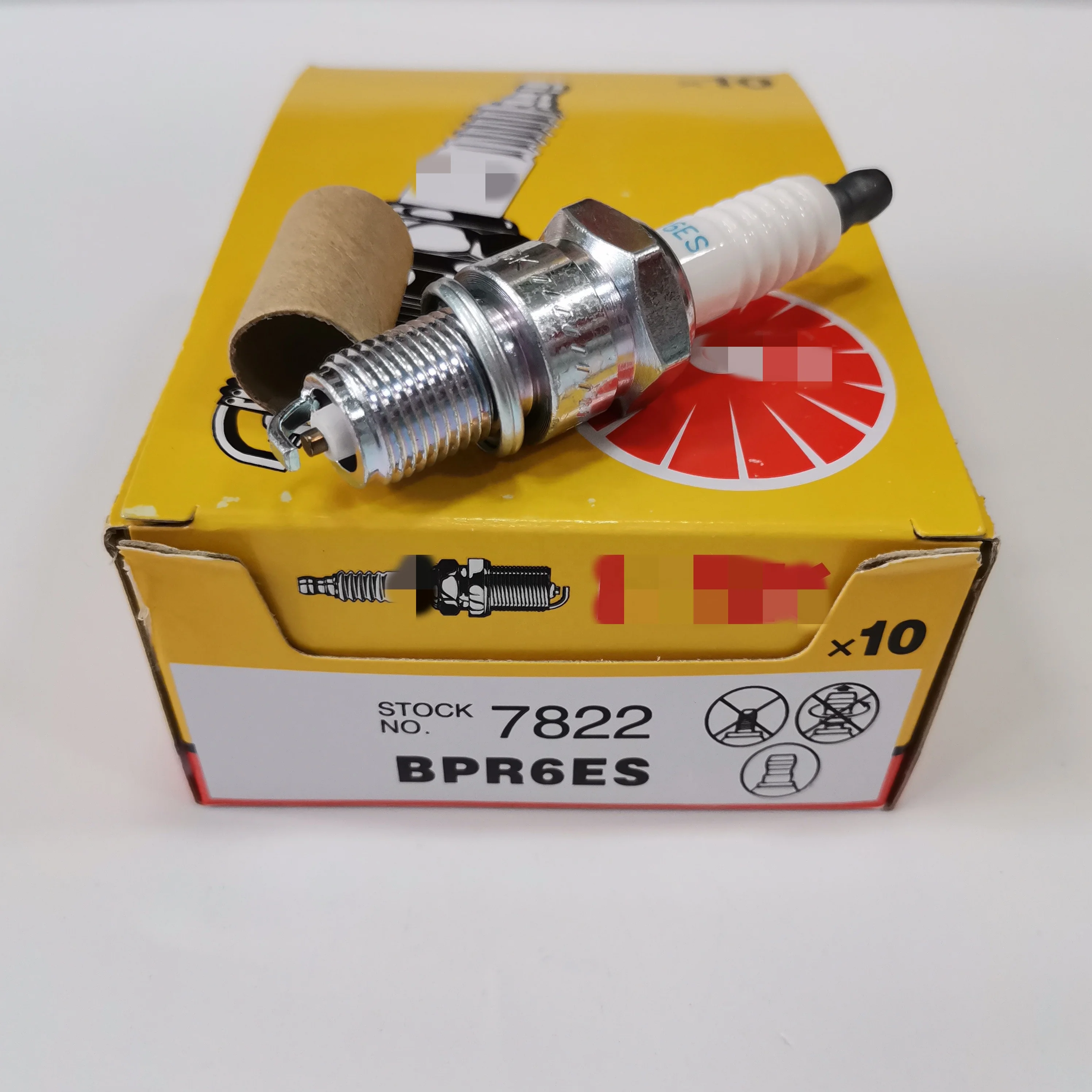 Good quality motorcycle ignition system laser platinum  7822 BPR6ES spark plug for ngk
