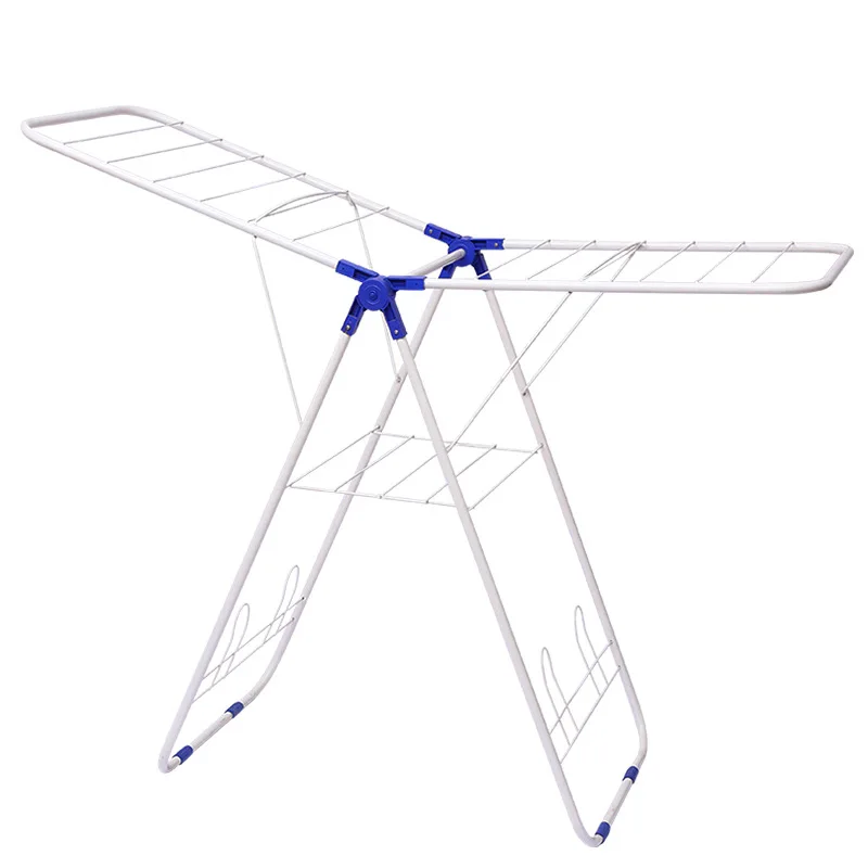 New Design Modern Style Space Saving Standing Folding Metal Iron Laundry Balcony Clothes Drying Rack clothes dryer rack