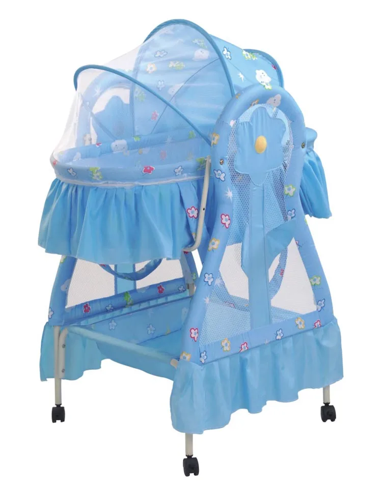 2019 new design small size twins baby swing cot bed baby net bed