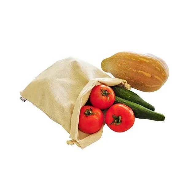 Оптовая продажа, экологически чистый переработанный многоразовый мешок Sopurrrdy для хранения, мешок для хлеба из органического хлопка для овощей, риса или бобы