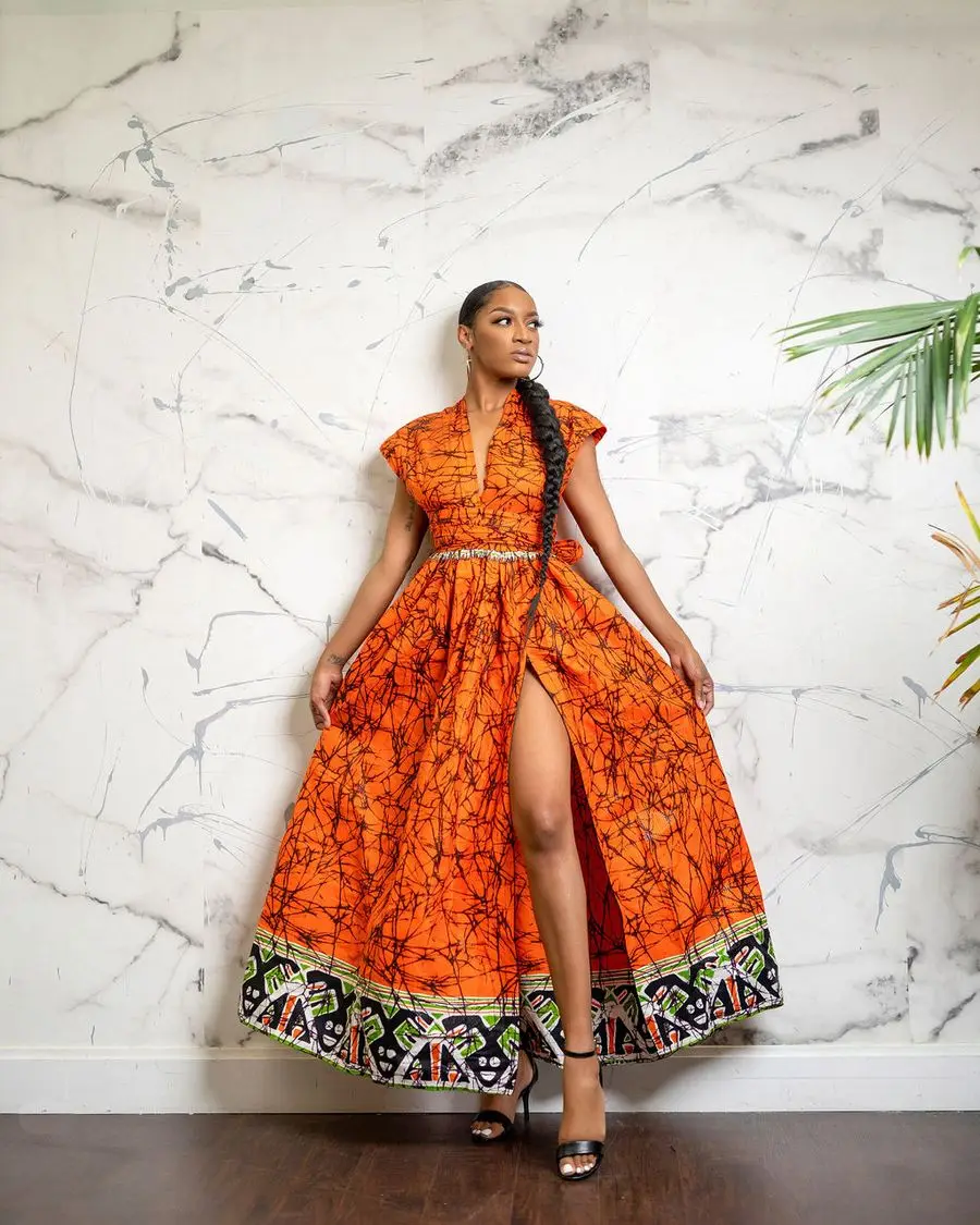 Summer Fashion Dresses Ankara Print Women Infinity Casual Dress African Clothing