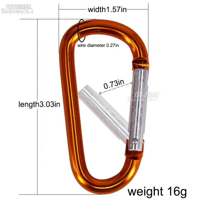 8 D Manufacturer supply   Aluminium alloy spring hooks