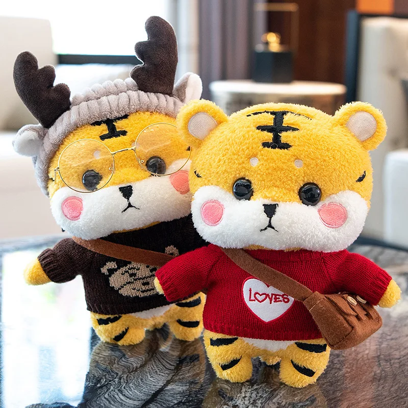 2022 Year of the Tiger Mascot Tiger Doll Plush Toy Small New Year Gift Ragdoll Cute Girl