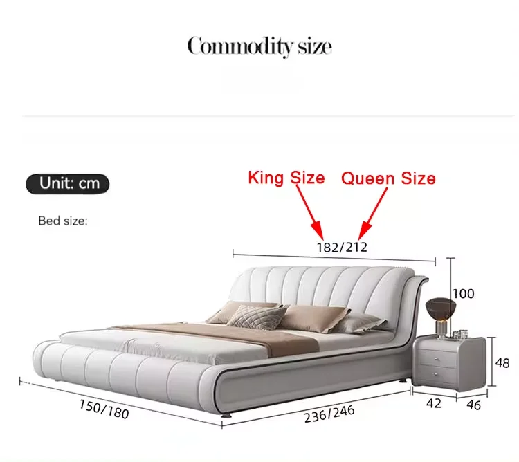 Роскошные кровати размера «King-Size» мебель для спальни оптовая продажа современная мягкая кровать из дерева