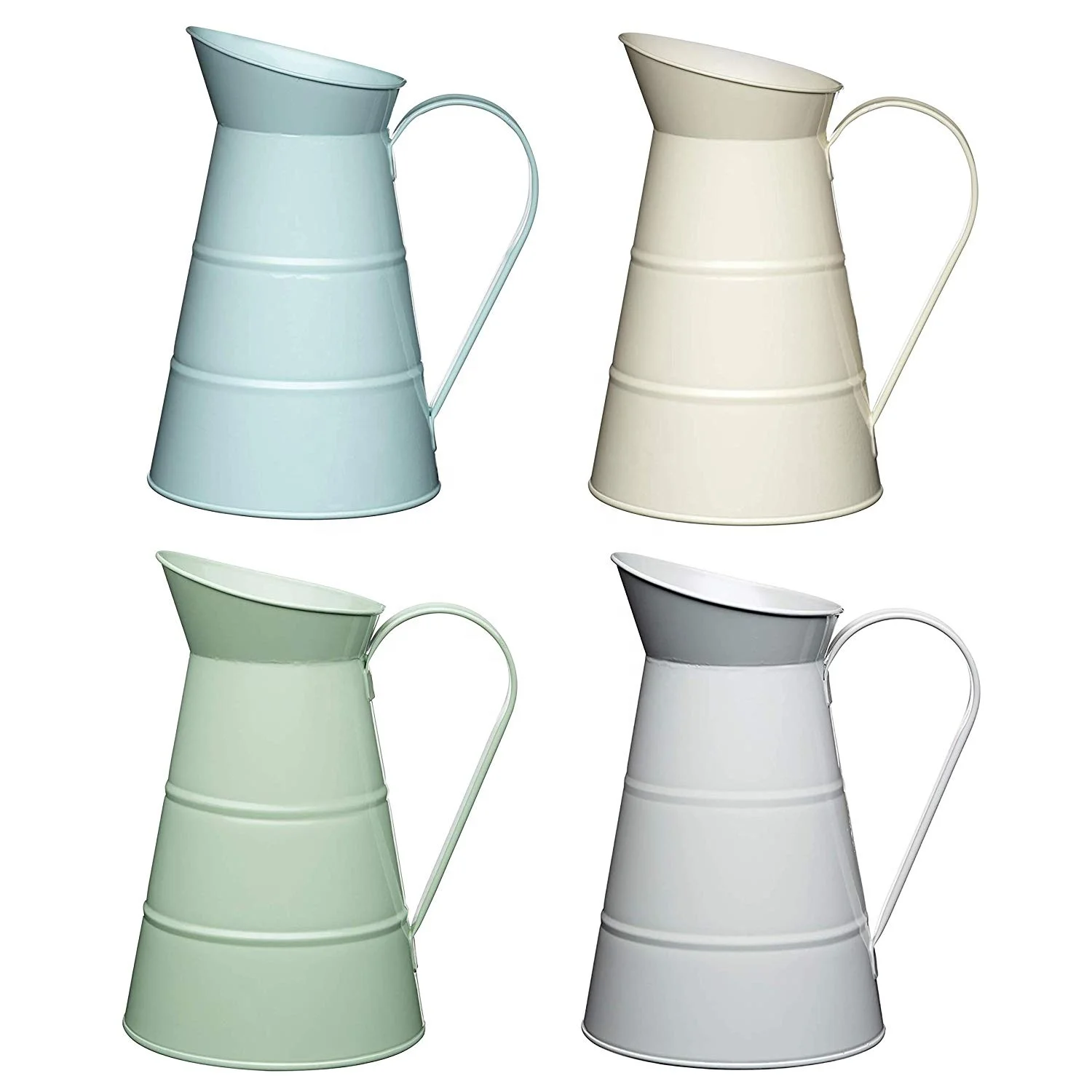 Multifunctional Garden Flower Pot  Small Metal Flower Jug Tin Metal Pitcher Jug  Flower Vase