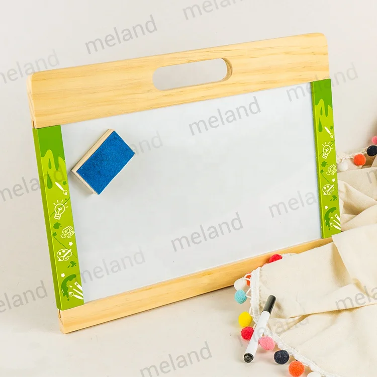 2 in 1 Wood Blackboard White Board Can Be Wiped Drawing Board for Kindergarten Home School