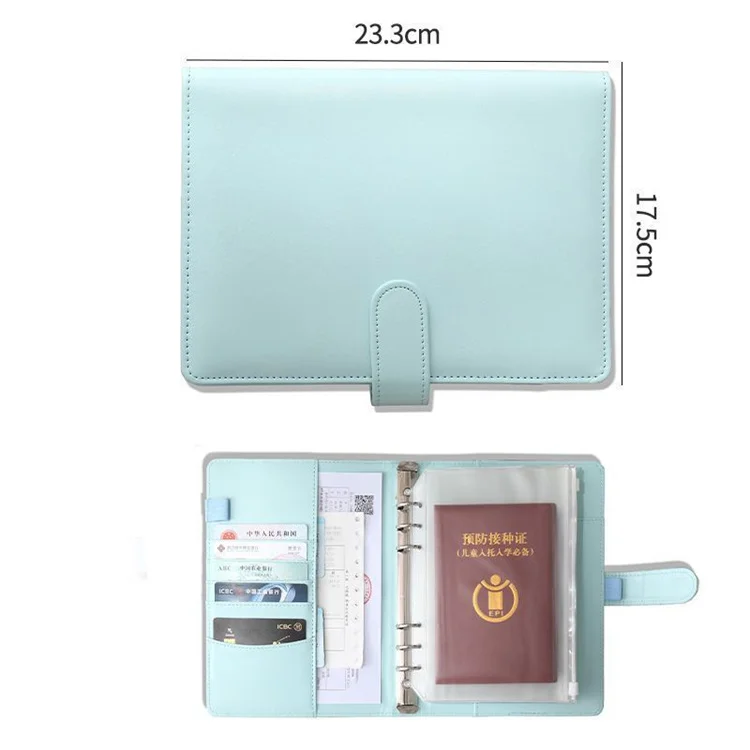 Portable Passport Id Bag Document Storage Bag Binder Waterproof Passport Holder