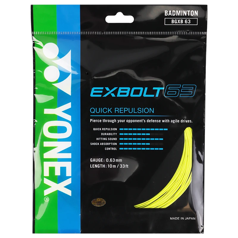 Yonex badminton racquet string EXBOLT 63  BGXB63 10M racket string