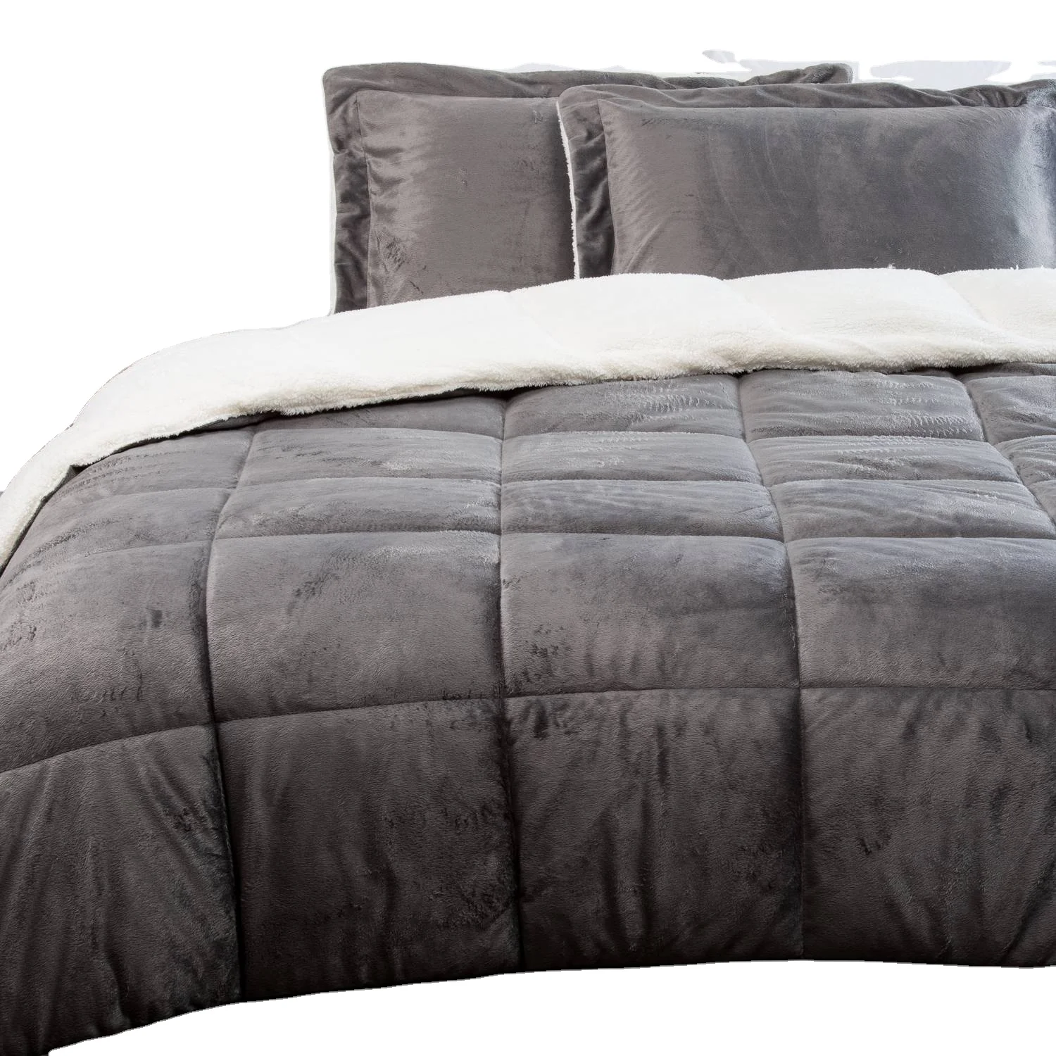 Red color popular style comfort sherpa blanket luxury bedding sets warm and comforter silk bedding quilts in winter high quality