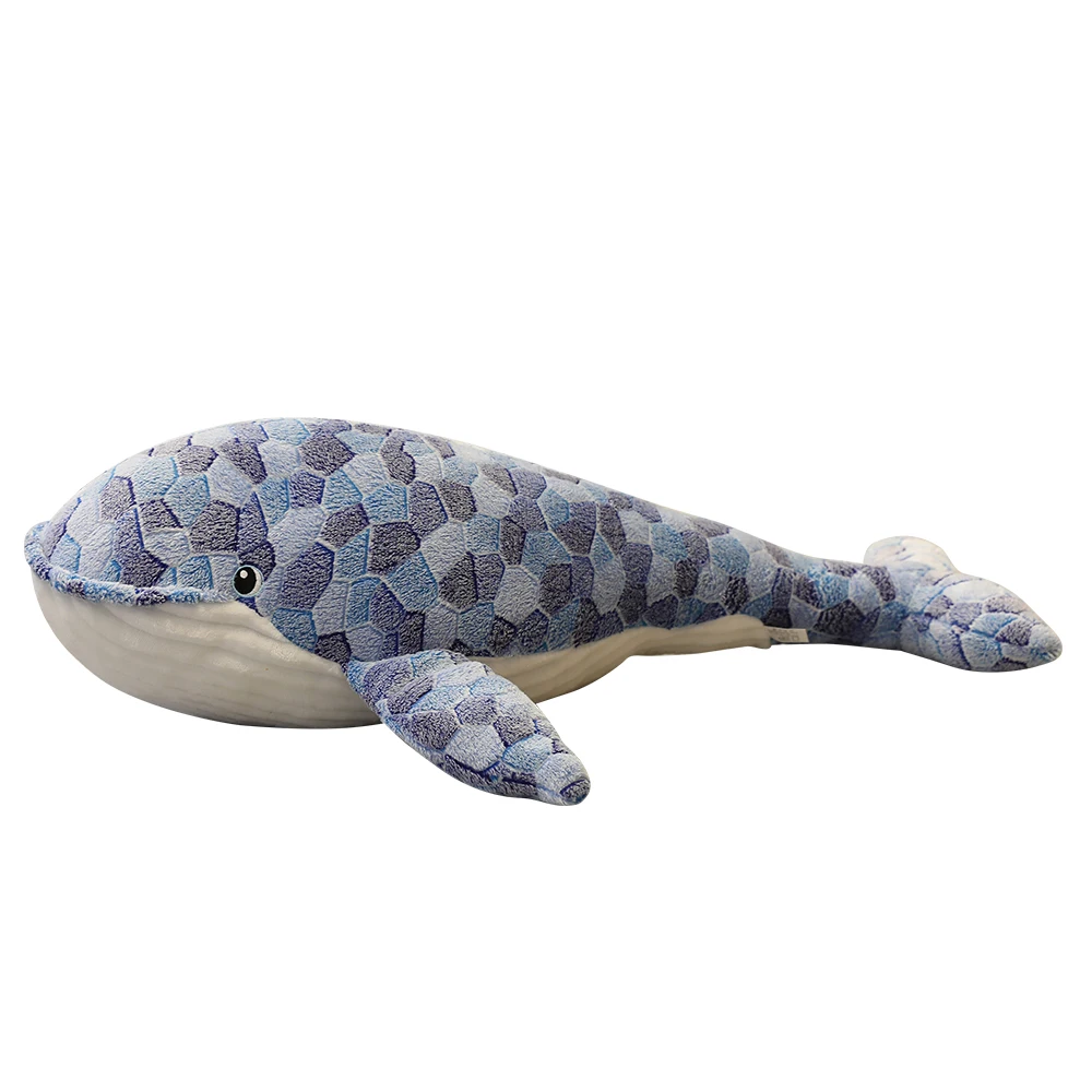 70cm soft and comfortable large blue whale plush toy throw pillow gifts for children and adults