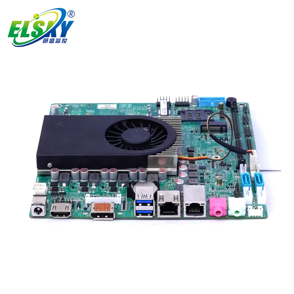 ELSKY QM9850 8th Generation Core I5 motherboard Quad Core Processor 2LAN 6COM GPIO LVDS HD-MI VGA Motherboard with Fan In-tel