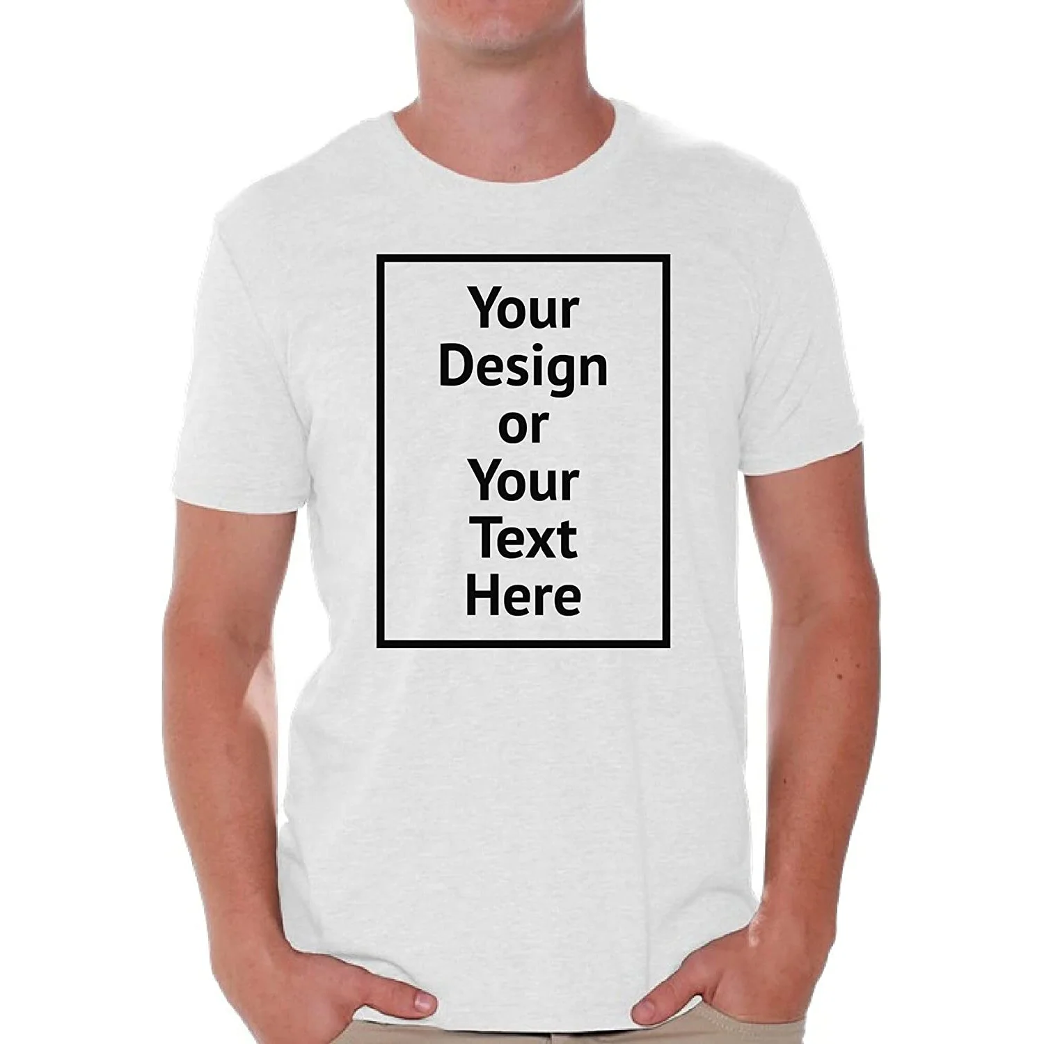 Custom 100% cotton t shirts manufacturer Add Your Text Photo Front/Back Printing