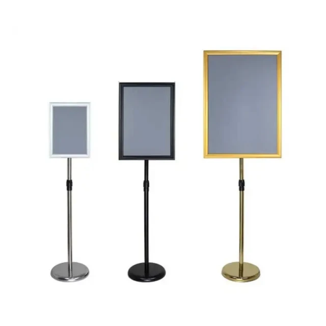 High Quality Advertisement Metal Display Easel Stand Poster Advertising Sign Board With Snap Aluminum Frame