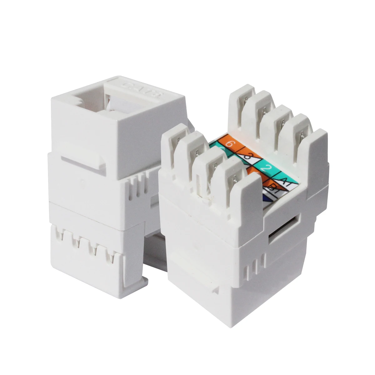 Cat6 cat5e cat6a 180 degree keystone jack without shutter UTP RJ45 jack
