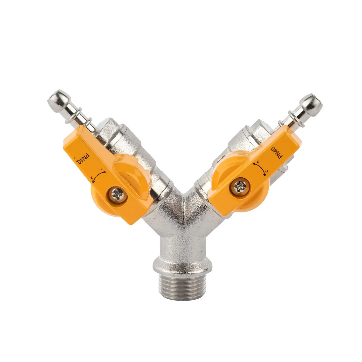 1/2 V-Type V-Shape Copper Brass Gas Cylinder Valve Manual Power with Safety & Regulating Control for Water Application
