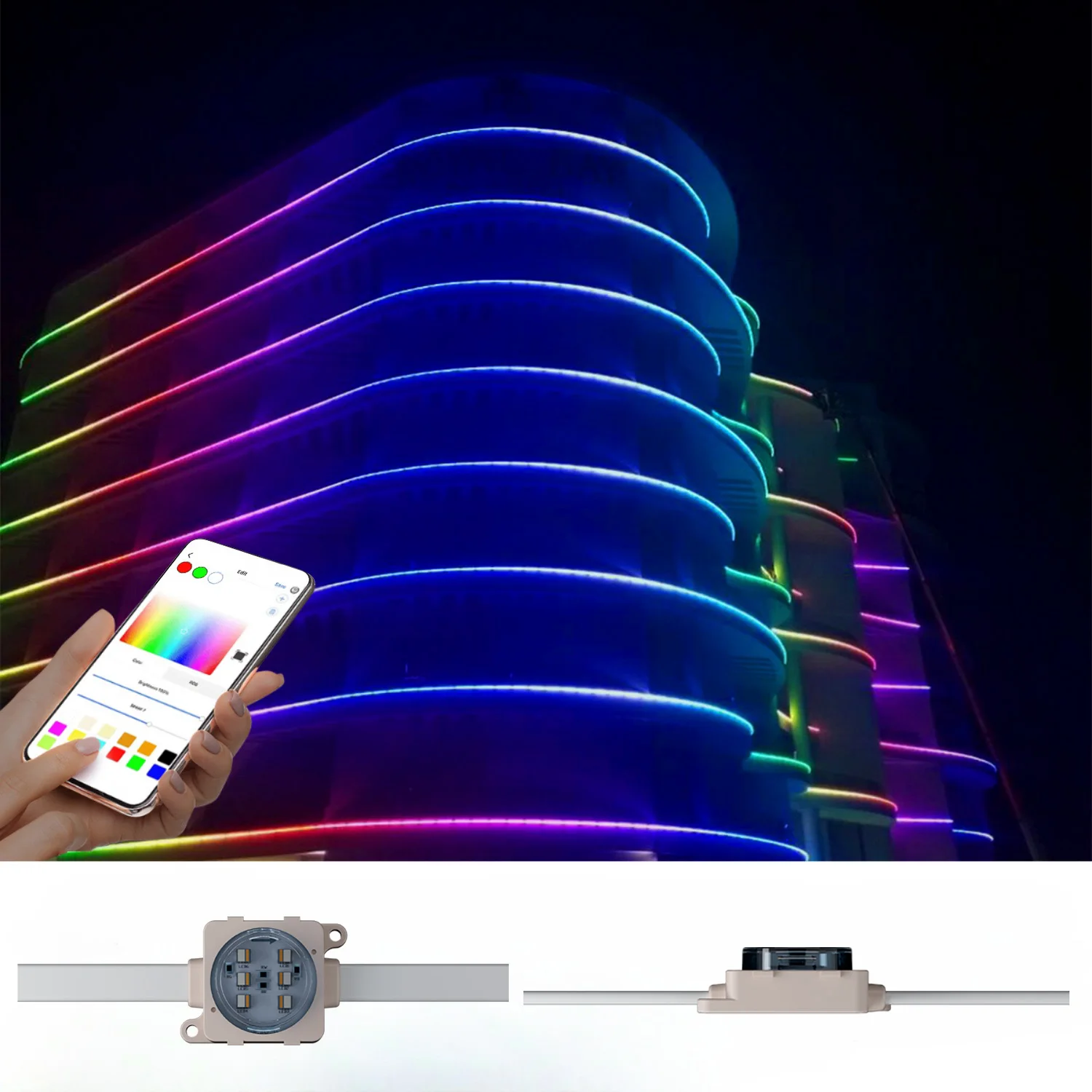 factory price Christmas Holiday Decoration IP66 Waterproof RGBIC LED Permanent landscape lighting for outdoor