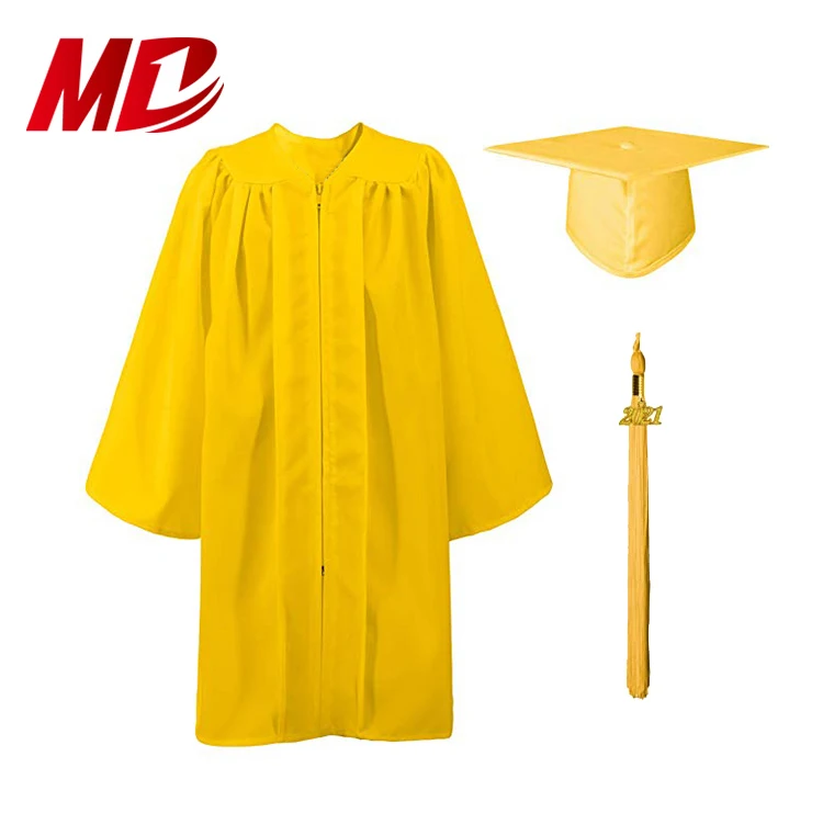 wholesale matte polyester cheap Children graduation cap gown kindergarten graduation cap gown