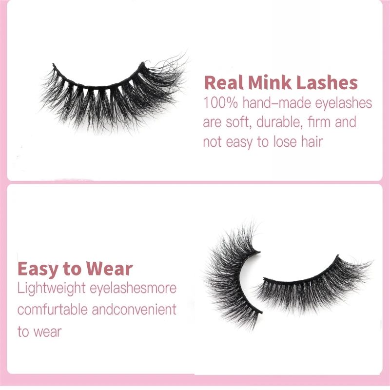 5D Stereo Effect Eyelash collection 1 Pair self-adhesive 100%Handmade Mink Natural Thick Fake Eyelashes Full strip eyelashes