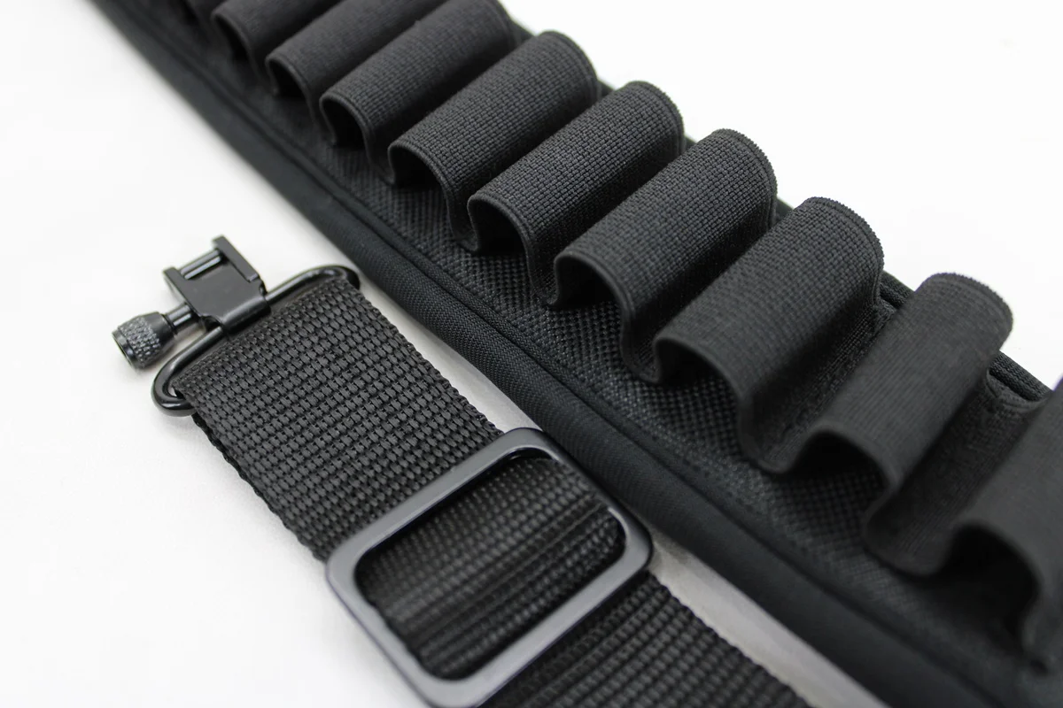 
Customized 2 Point Gun Sling Swivel Strap 15 Ammo Shell Holder With Metal Swivel Shotgun Padded Rifle Sling 