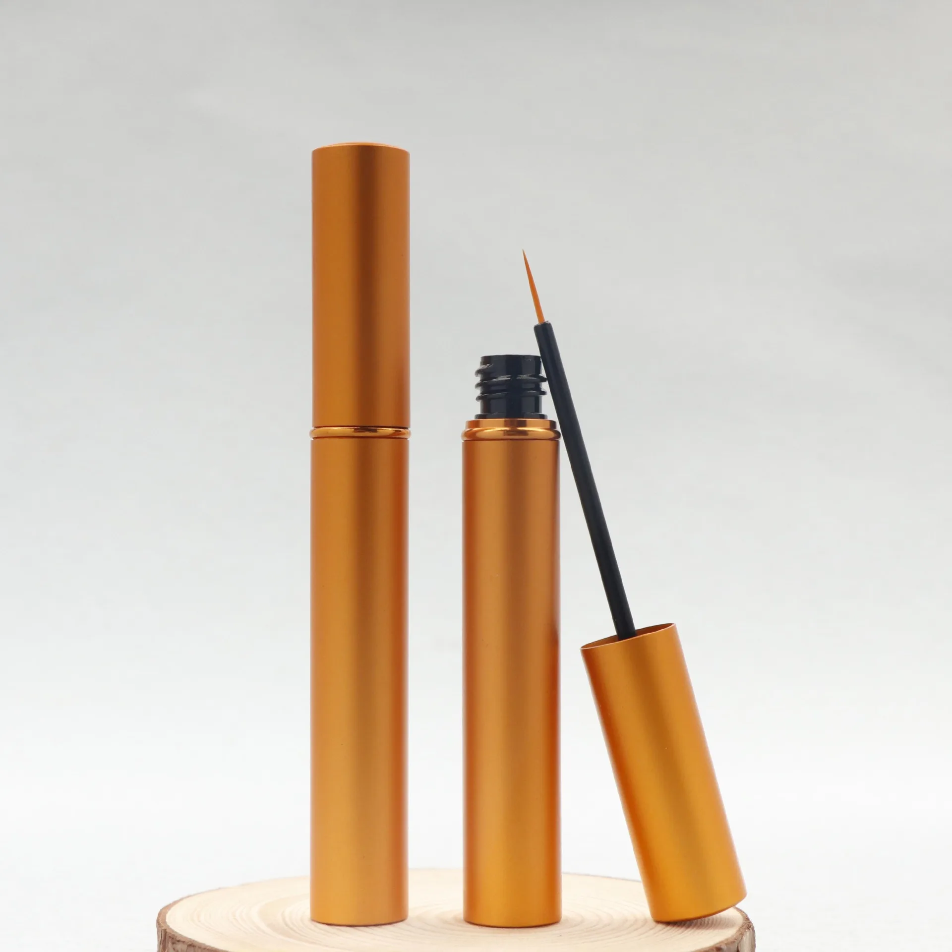 FOCSTAR Custom LOGO 5ml Gold Silver Aluminum Empty Refillable Cosmetic Packaging Metal Container Bottle Eyeliner Tube (BT3119)