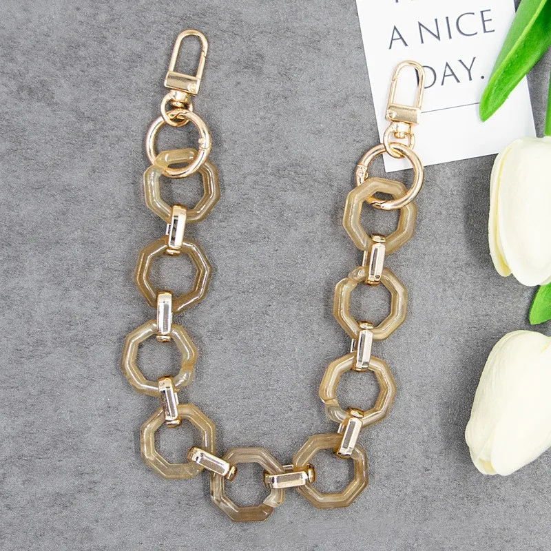 Fashion Bag Parts Accessories Custom Metal Handbag Shoulder Strap Chain Womens DIY Purse Acrylic Chain