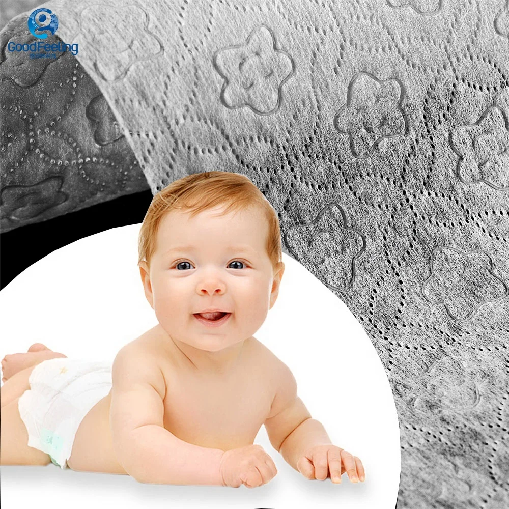 Wholesale Hot air through nonwoven fabric 100% ES fiber Non woven fabric Use in baby diaper top sheet Hot air cotton