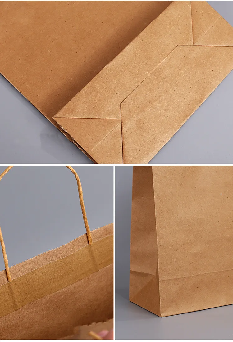 Мужские рубашки с индивидуальным логотипом повседневные платья бумажный пакет крафт-бумага ручкой шоппинг вечеринка для бизнеса большой модный черный белый