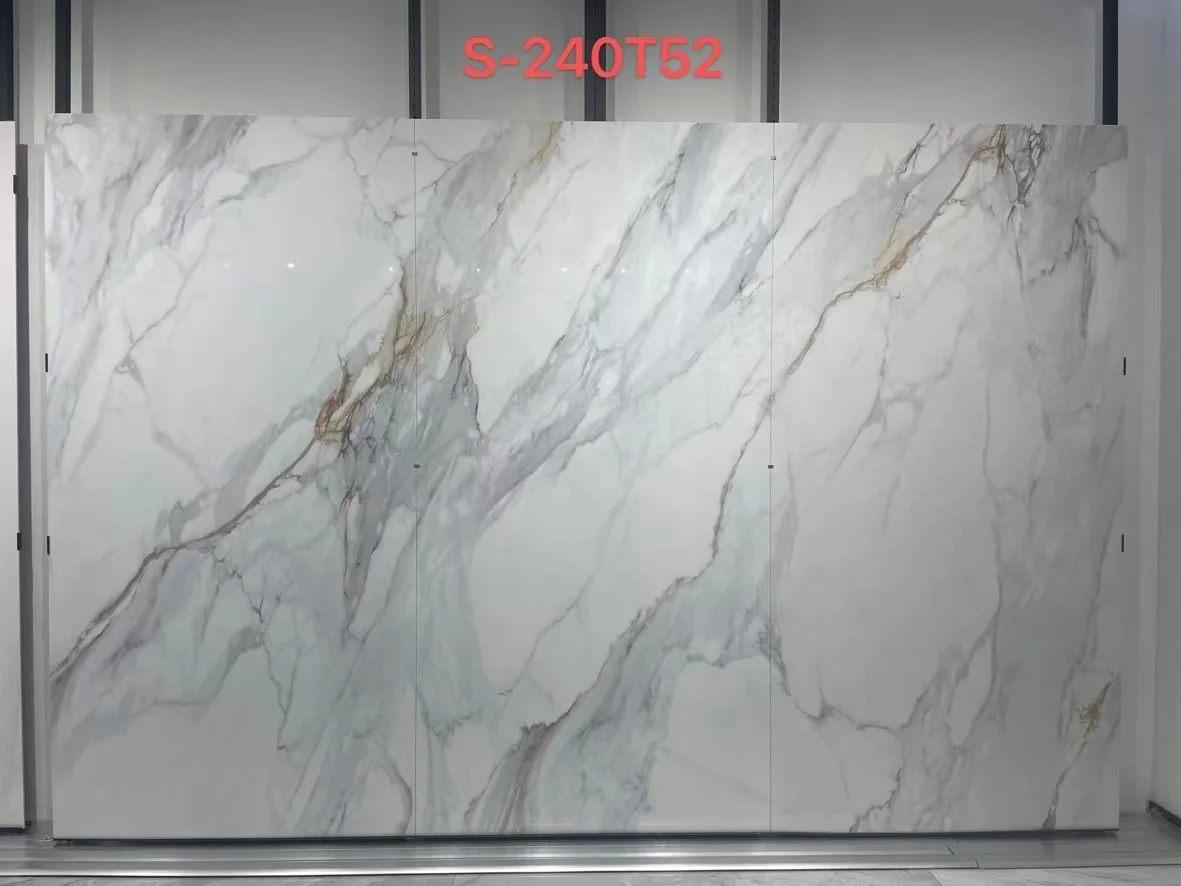 9 mm Thin Large Sintered Stone Engineered White Porcelain Big Slab