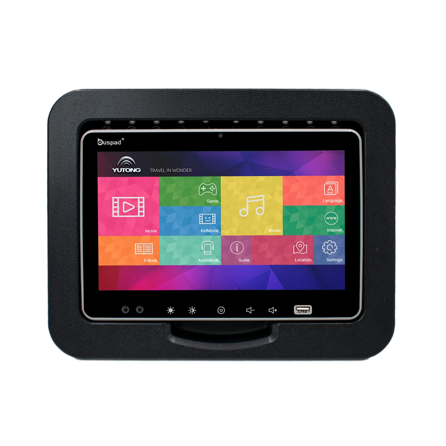LTIME Wireless Bus Vod Server 10.1 Inches Tablet Android Monitor for Bus back seat multi media player touch screen