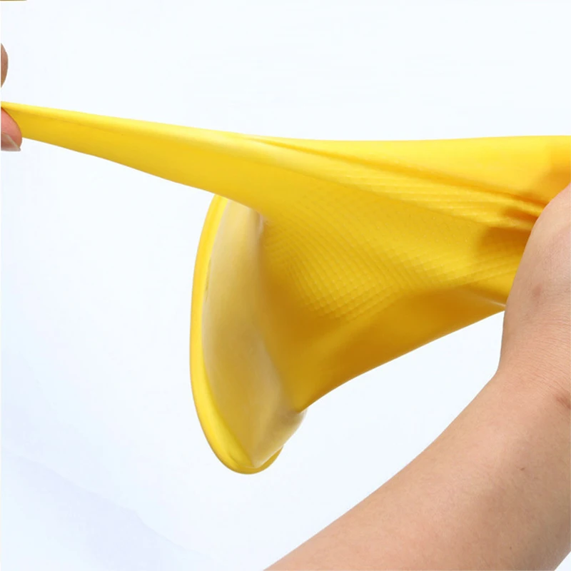 Rubber Cleaning Gloves Kitchen Dishwashing Glove 3-Pairs Waterproof Reusable