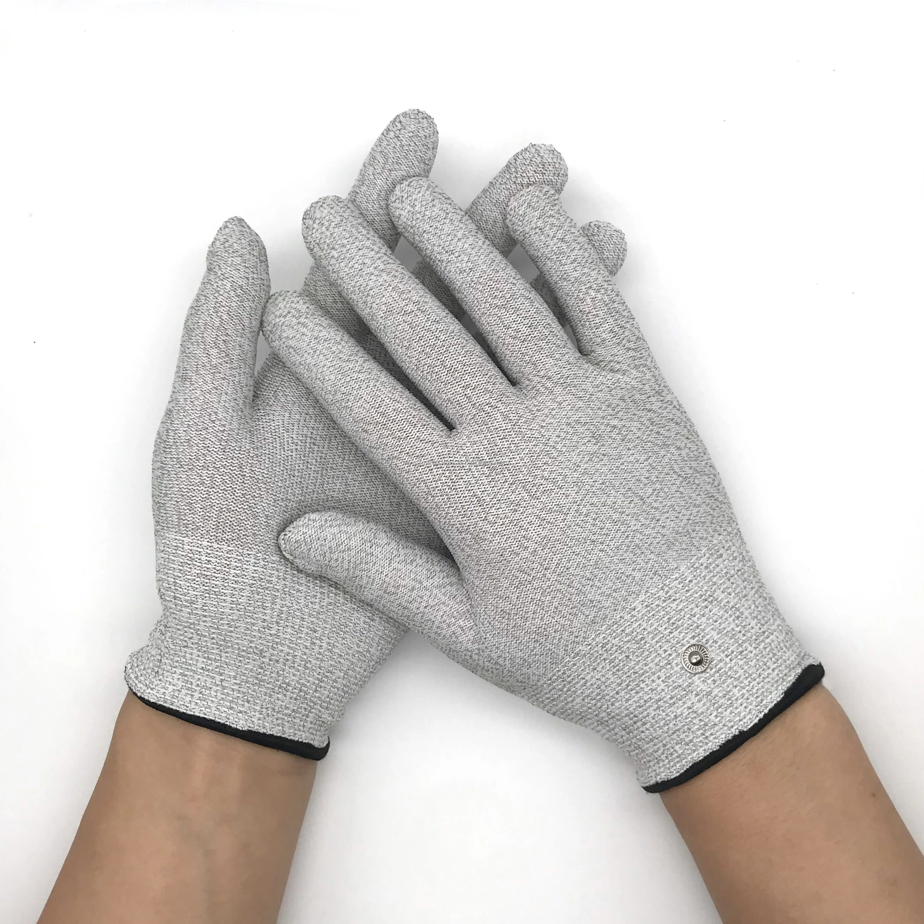anti-microbial tens ems massage gloves for body care
