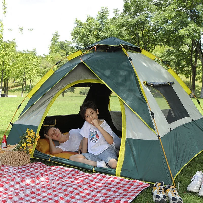 3-4person Automatic Setup Double Layer Tents Waterproof Portable Folding Picnic Family Camping Tent Equipment