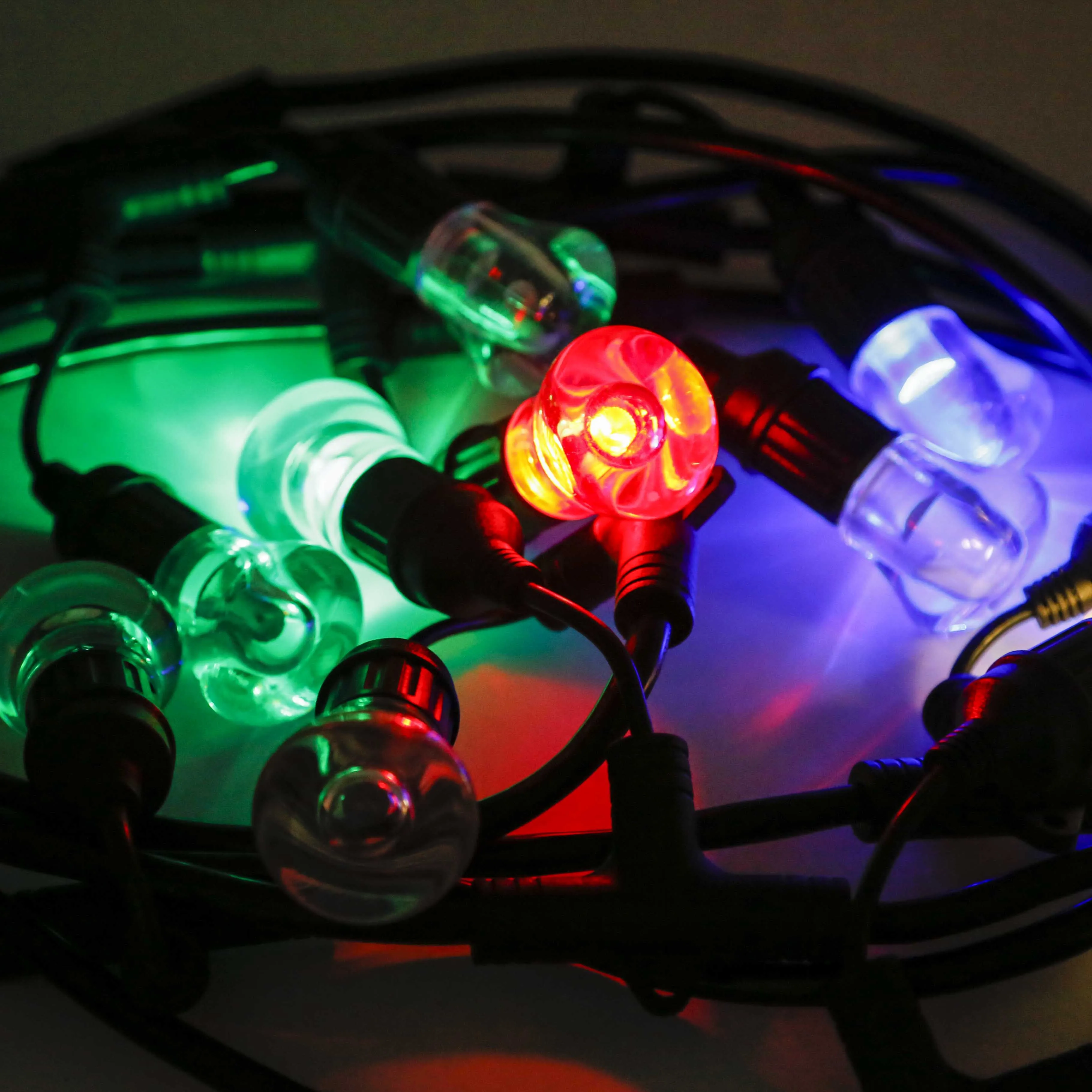 LED String Lights, 48-Foot, 24 Lifetime Bulbs, Premium, Weatherproof, Shatterproof, Commercial Grade, UL Listed