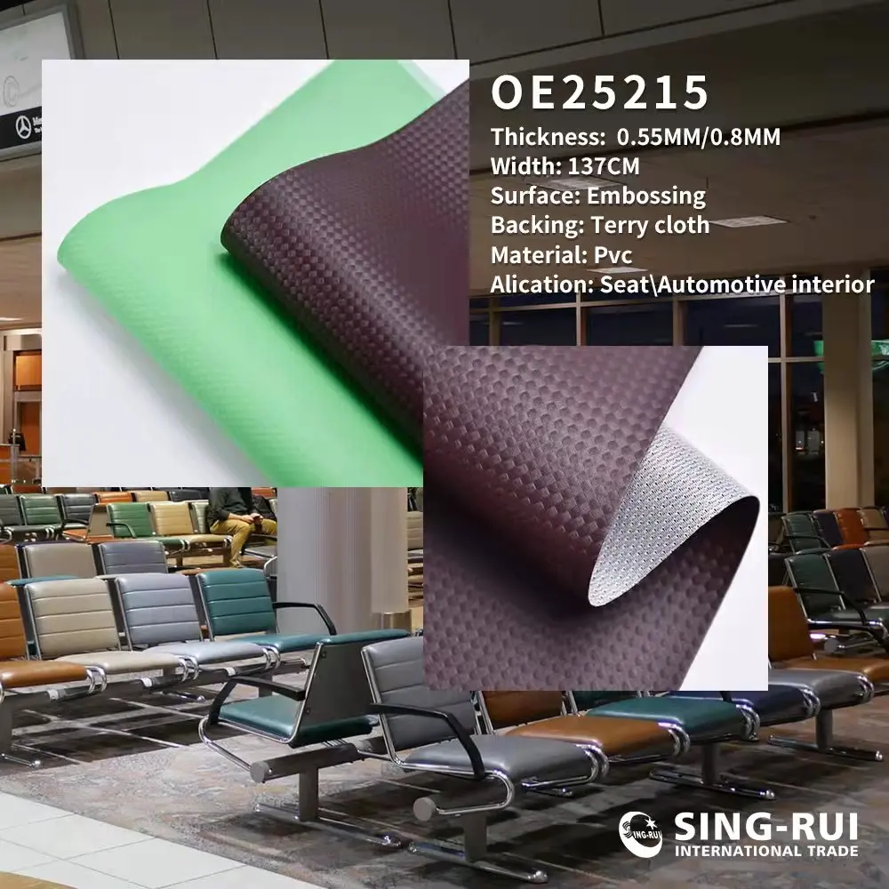 Quilted Car Upholstery Fabrics Embossing Automotive Vinyls Roll Synthetic Imitation Leather for Car Seats