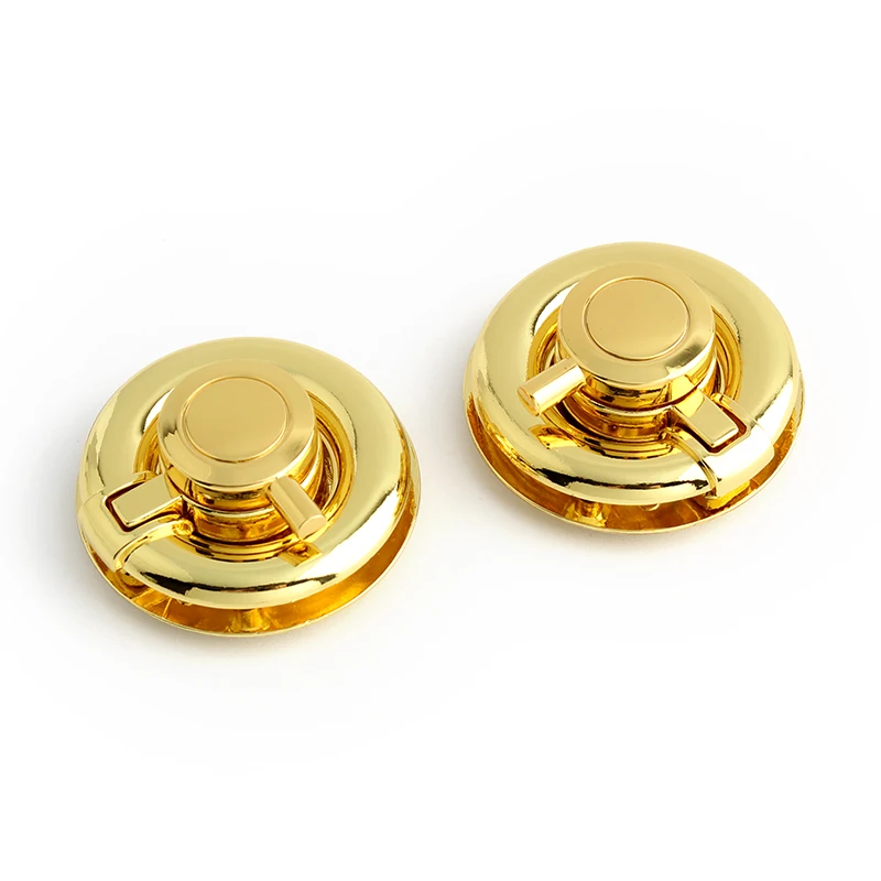 2023 STOCK Luxury Metal K Gold Silver Purse Snap Lock Handbag Hardware Clasp Decor Push Closure Turn Twist Lock Bag Lock
