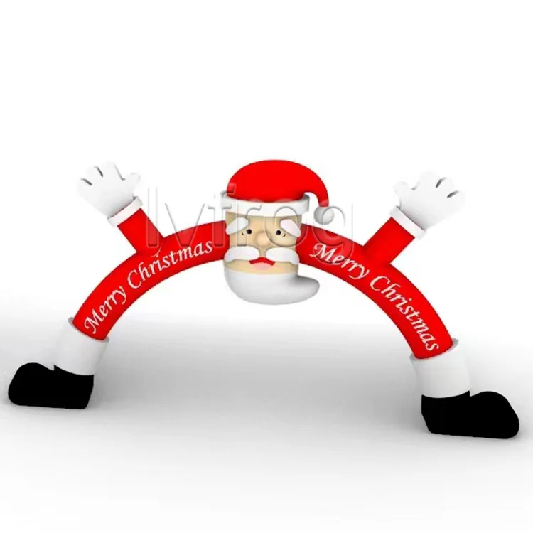 High Quality Blow Up Giant Christmas Santa Arch Outdoor Decorations Inflatable Christmas Arch