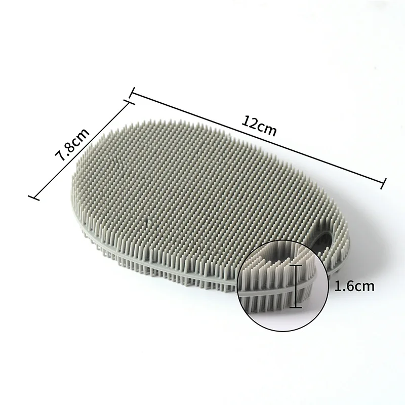 New Arrive Reusable Dish Silicone Washing Sponge Silicone Sponge High Temperature Resistant Cleaning Brush For Kitchen