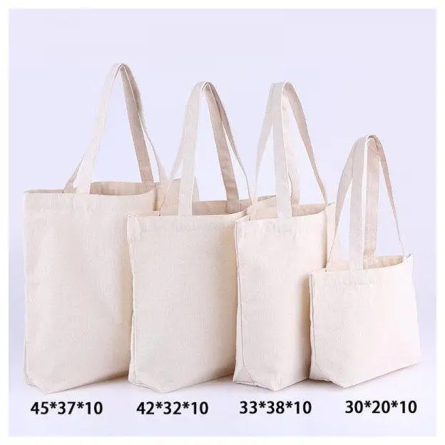 customize plain reusable cotton shopping bag