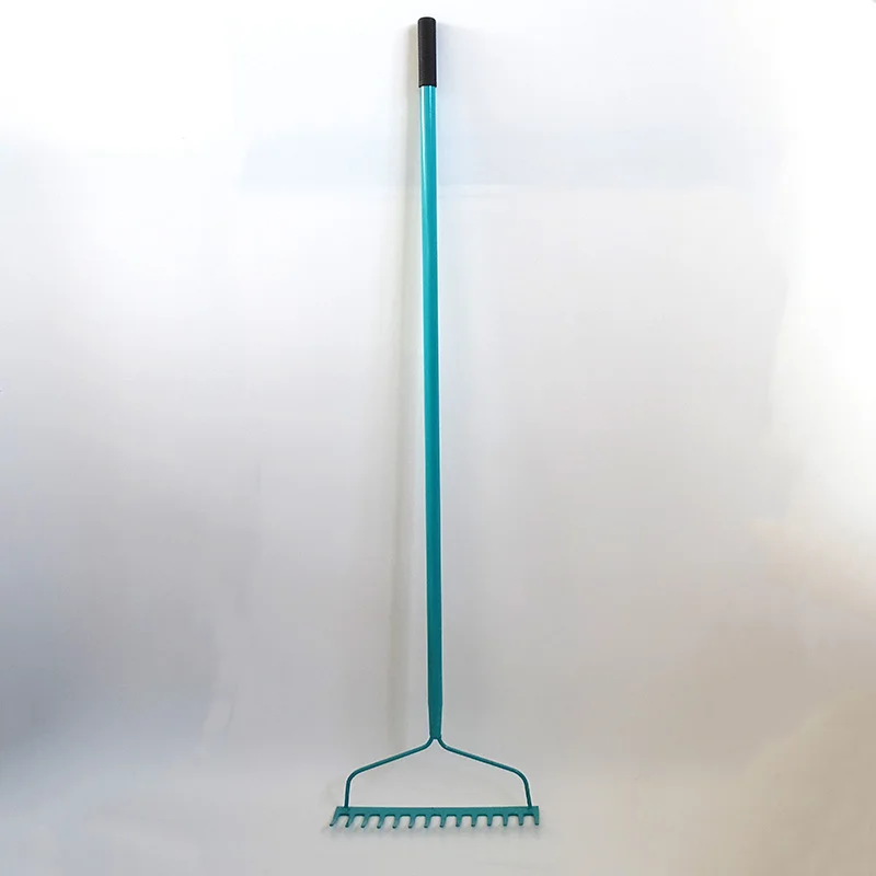 metal handle  steel garden rake 14 teeth farming rakes bow rake