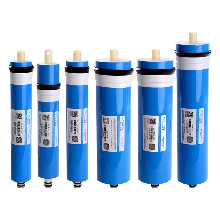 Бесплатный образец Vontron 1812 2012 2812 Мембрана обратного осмоса высокого качества TDS 50 75 100 200 300 400 GPD мембранные элементы для жилых помещений